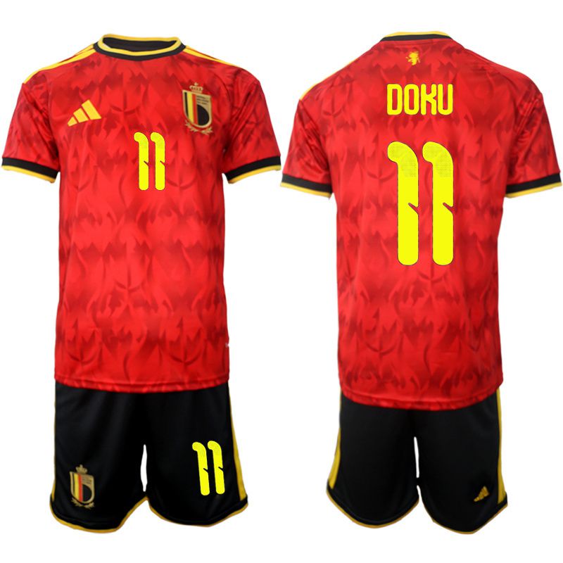 Men 2026 World Cup National Team Belgium home red #11 Soccer Jersey